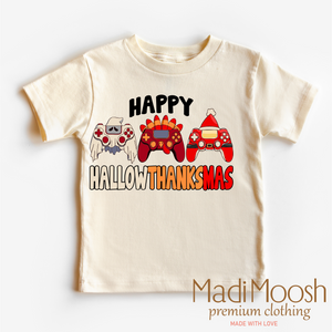 Happy HallowThanksMas Shirt - Halloween Gaming Tee