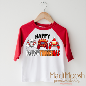 Happy HallowThanksMas Shirt - Halloween Gaming Tee