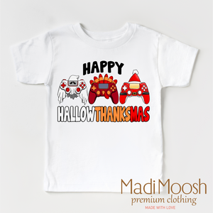 Happy HallowThanksMas Shirt - Halloween Gaming Tee