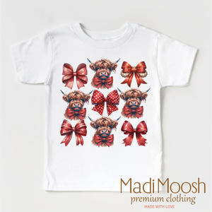 Highland Cows And Bows Christmas Shirt  - Christmas Tee