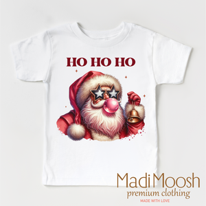 Rocker Santa Blowing Bubbles Christmas Shirt - Christmas Tee