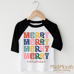 Boho Merry Merry Merry Christmas Shirt - Boho Christmas Tee