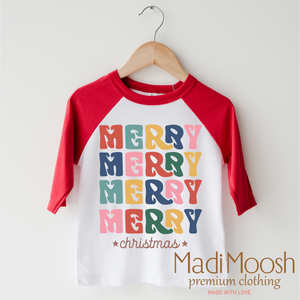 Boho Merry Merry Merry Christmas Shirt - Boho Christmas Tee