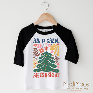 Boho Christmas Shirt - All Is Come All Is Bright Christmas Tee