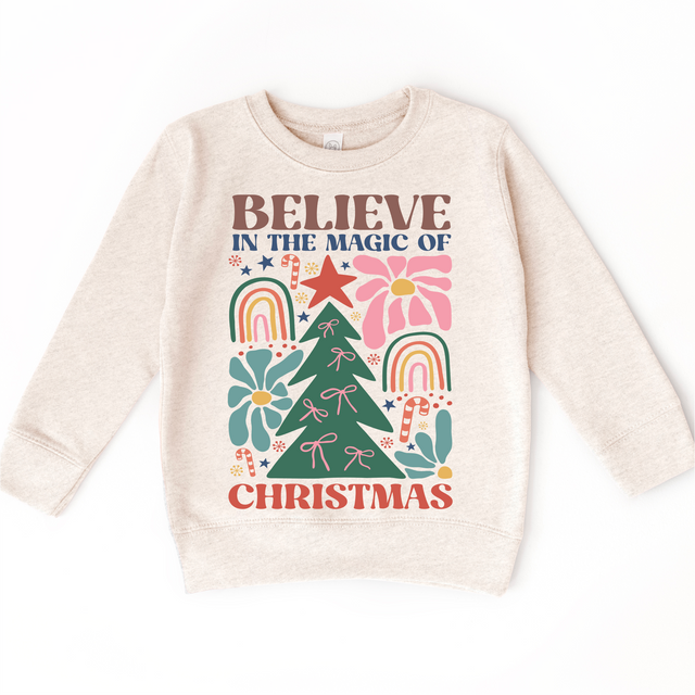 Boho Believe In The Magic Of Christmas Shirt -  Long Sleeve Tees & Sweatshirts