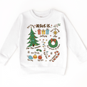 Jesus Is Christmas on white kids sweatshirt