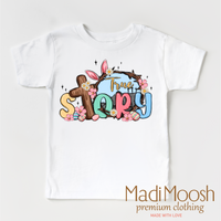 True Story Easter Christian design on a white garment.