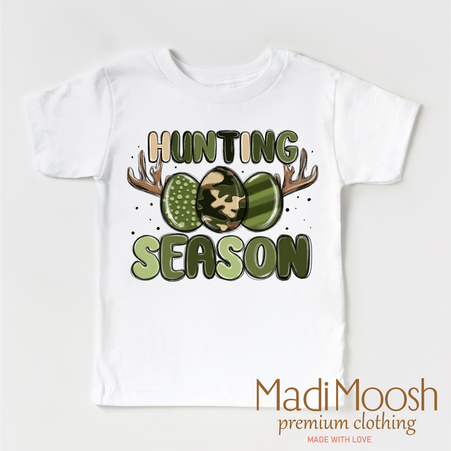 Kids Easter Egg Hunting Shirt - Hunting Season Boys Easter Tee
