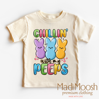 Chillin With My Peeps Easter, Kids Easter graphic T-shirt by Madi Moosh