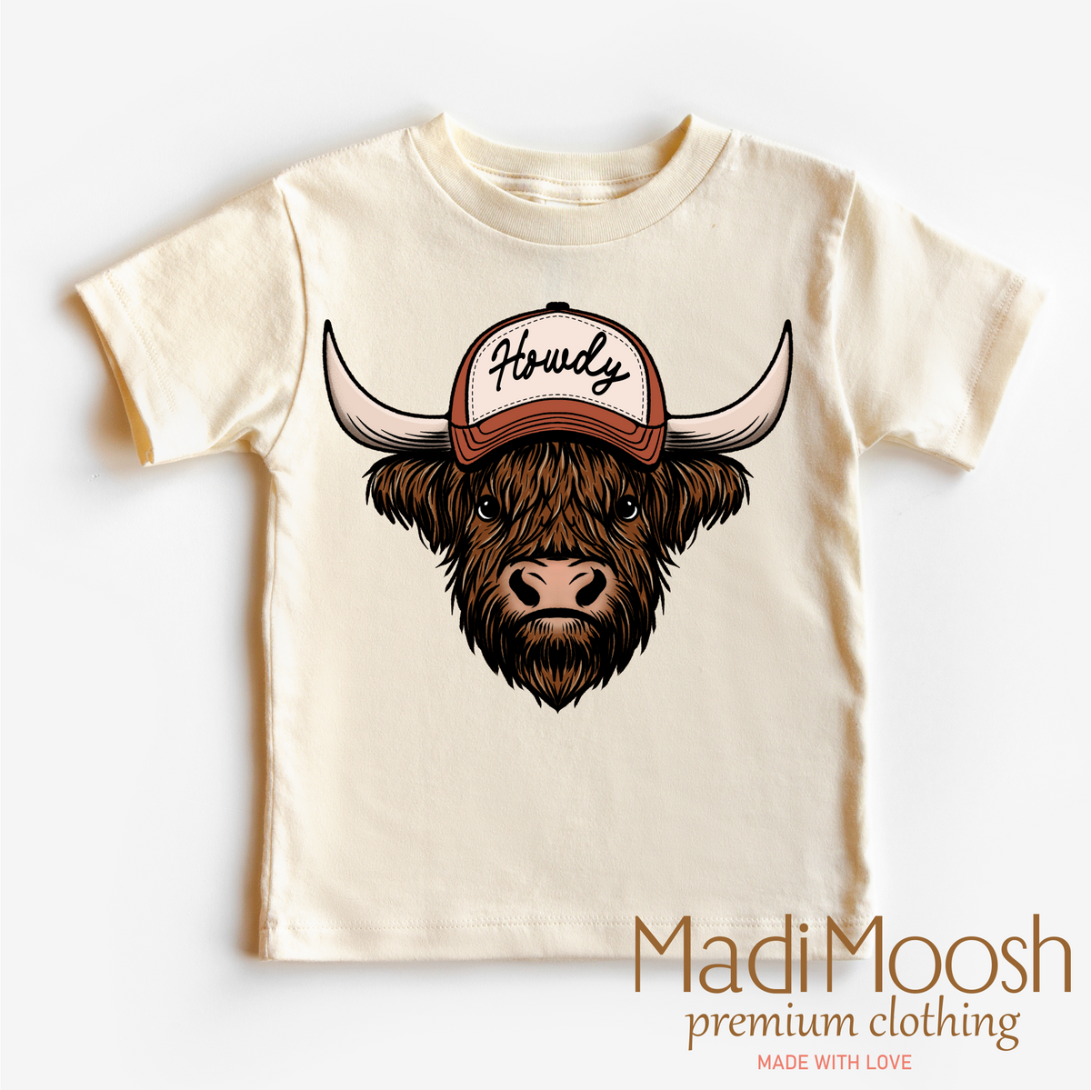 Howdy Highland Cow Western Shirt by Madi Moosh