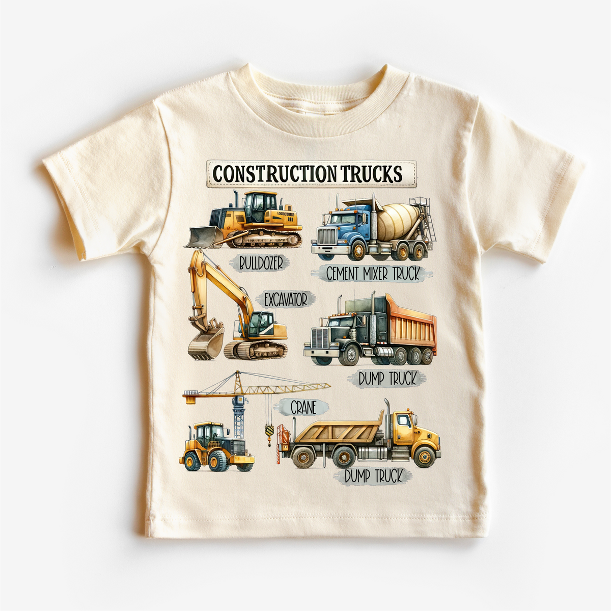 Construction Trucks Shirt by Madi Moosh