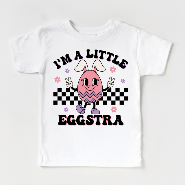 I'm A Little Eggstra Easter Shirt - Girls Easter Egg Tee