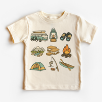 Happy Camper Camping graphic T-shirt by Madi Moosh