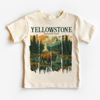 Yellowstone Natural Park, Adventure Buffalo graphic T-shirt by Madi Moosh