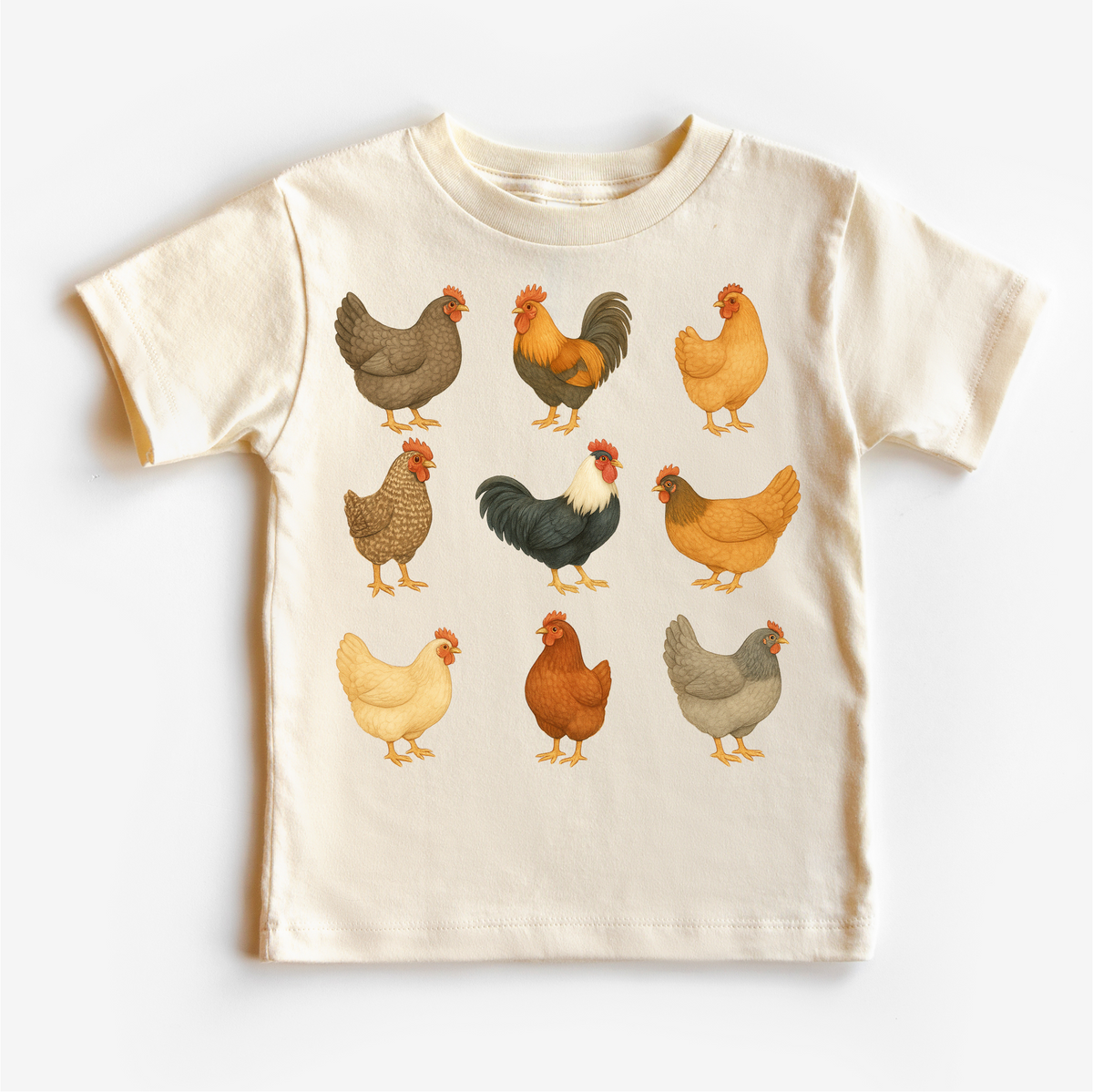 Chicken Rooster Farm, Country Chicken graphic T-shirt by Madi Moosh
