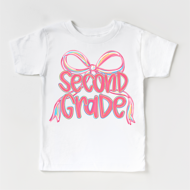 Girls 1st Grade Bow Back To School Shirt - First Day Of School Tee
