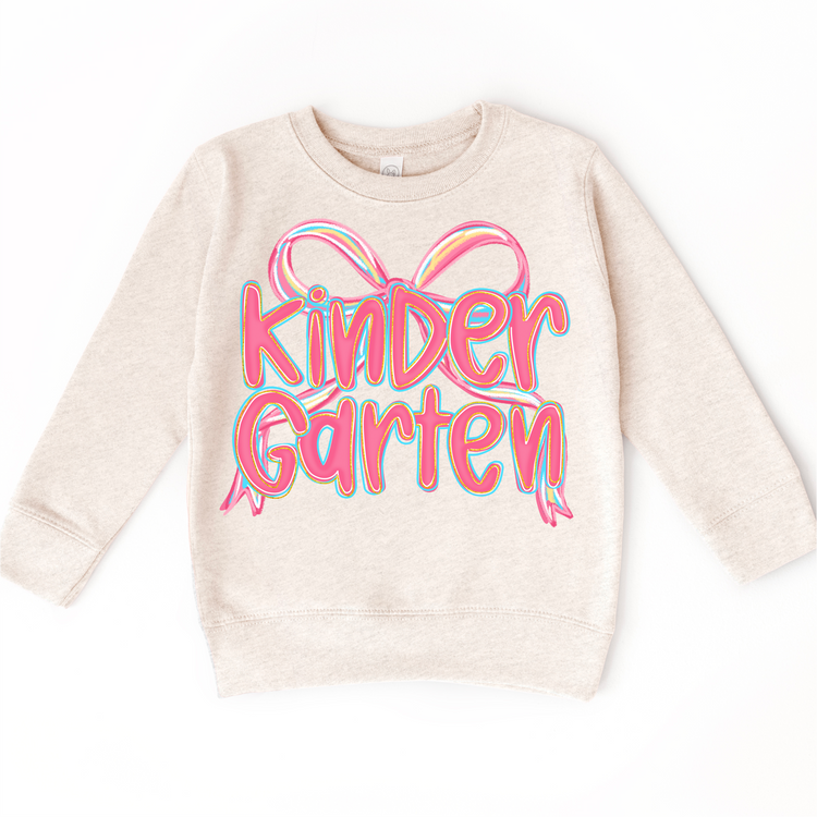 Back to School Kindergarten Bow Shirt - Girls First Day Of School Tee