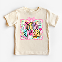 Girls 5th grade School, Back To School graphic T-shirt by Madi Moosh