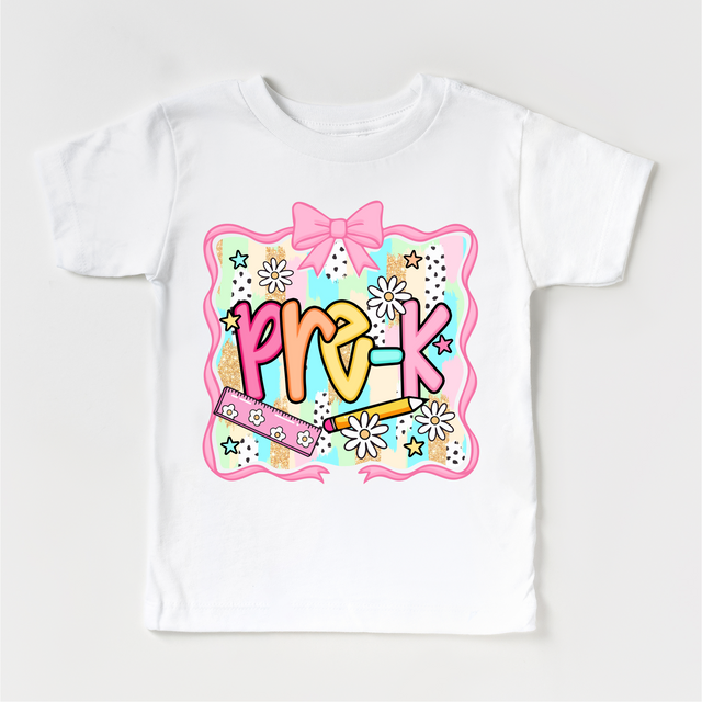 Girls Pre-K School Shirt - Back To School Tee