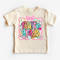 Girls 4th grade School, Back To School graphic T-shirt by Madi Moosh