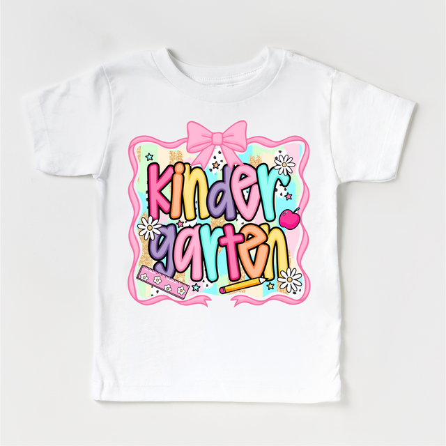 Girls Kindergarten School Shirt - Back To School Tee
