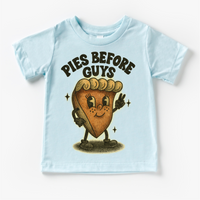 Pies Before Guys Thanksgiving design on a blue garment.