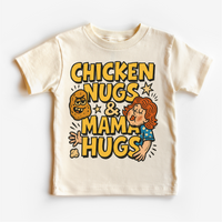 Chicken Nugs And Mama Hugs, Funny graphic T-shirt by Madi Moosh