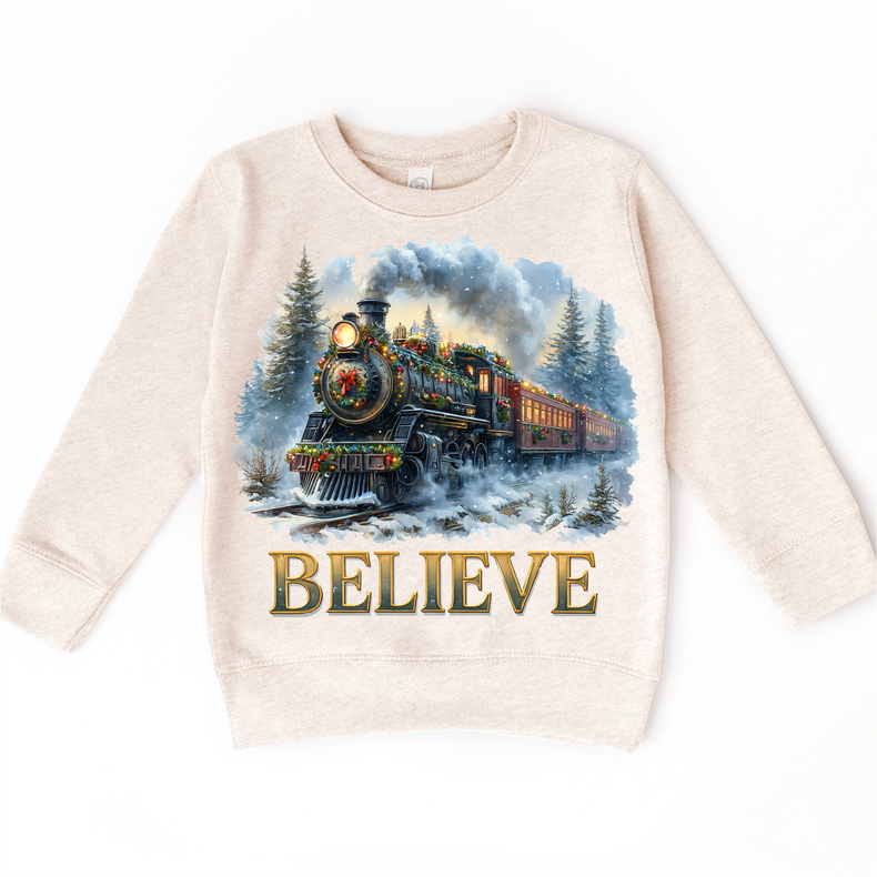 Polar Express Christmas Train Sweatshirt - Locomotive Xmas Tee