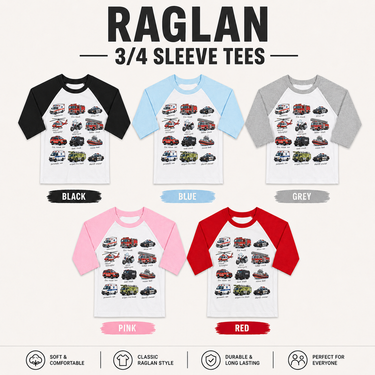 Emergency Vehicles Shirt, First Responder Kids Graphic Tee, Fire Truck Police Ambulance Shirt