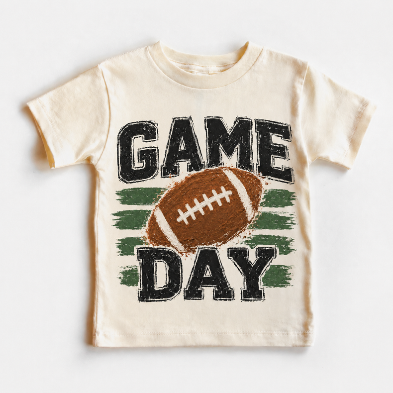 Kids Game Day Football Graphic Tee, Vintage Football Toddler Shirt, Game Day Sports Shirt
