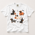 Halloween dachshund costume shirt in white