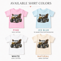 Bald eagle monster truck kids T-shirt color options in pink, ice blue, white and natural