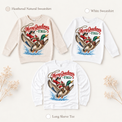 Merry Quackmas cowboy Santa duck sweatshirts and white long sleeve tee