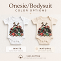 Reindeer Monster Truck Christmas Shirt for Kids baby bodysuit color options