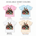 Reindeer Monster Truck Christmas Shirt for Kids short sleeve tee color options