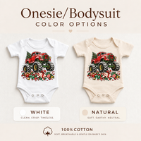 Red Christmas Monster Truck Shirt for Kids – Holiday Gifts baby bodysuit color options