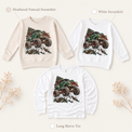 Green Christmas Monster Truck Shirt for Kids – Snowy Tree long sleeve tee and sweatshirt options