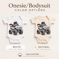 Snowman Monster Truck Christmas Shirt for Kids baby bodysuit color options