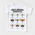 Dragonfly field guide graphic on White Short Sleeve Tee