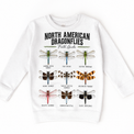 Dragonfly field guide graphic on White Sweatshirt