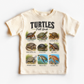 Turtle field guide graphic on Natural Short Sleeve Tee