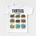 Turtle field guide graphic on White Short Sleeve Tee