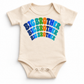 Big Brother colorful arched lettering on natural baby bodysuit
