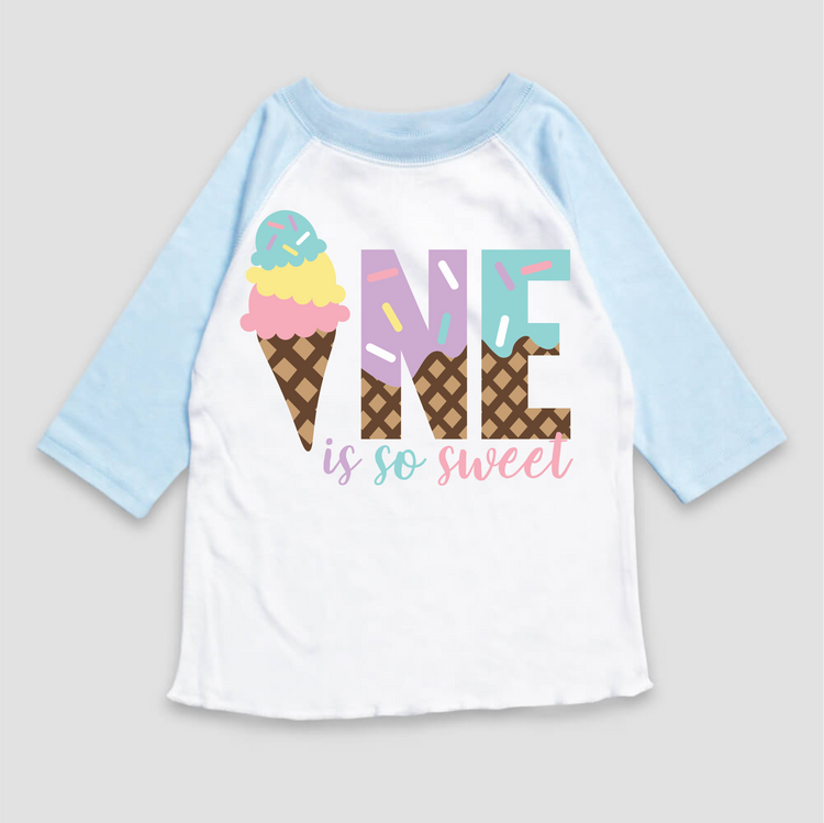 One Is So Sweet Ice Cream Birthday T-Shirt