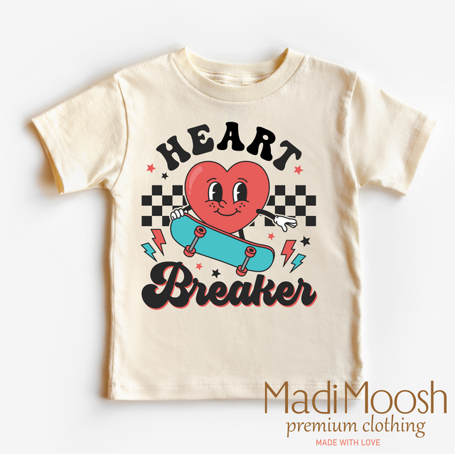 Heart Breaker Valentine's Day Shirt - Skateboard  Valentine's Tee