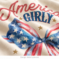 Generated design detail preview of American Girly Shirt artwork