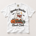 Spooky Stories Book Club Comfort Colors Halloween shirt in White