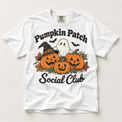 Pumpkin Patch Social Club Comfort Colors Halloween shirt in White