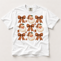 Gingerbread Santa and Bows Christmas Shirt – Comfort Colors Tee in white