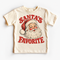 Santa's Favorite Vintage Christmas Natural kids tee